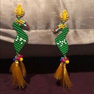 NWOT Anthropologie Toucan Earrings